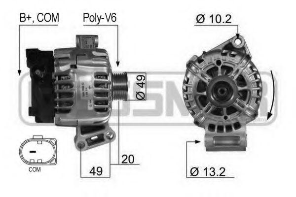 210430 ERA Генератор Ford Mondeo 2007-