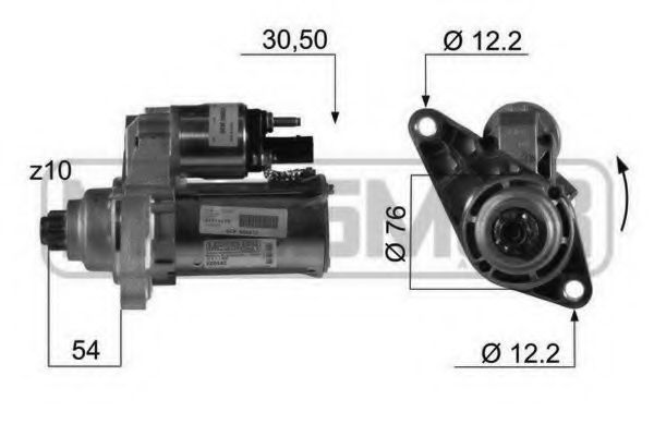 220446 ERA Стартер 12V 1,1KW Audi A3Skoda FabiaOctaviaVW Golf VPolo 1-