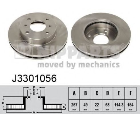 J3301056 NIPPARTS Диск тормозной передний