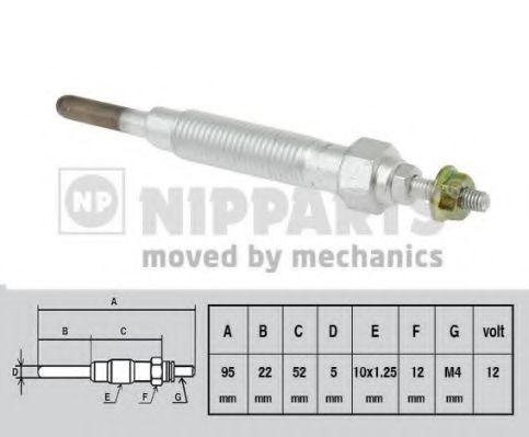 J5715000 NIPPARTS Свеча накала