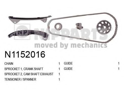 N1152016 NIPPARTS комплект цепи грм toyota 1.5 00- - (236)