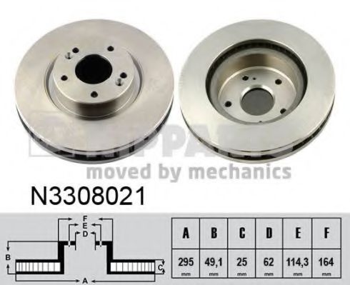 N3308021 NIPPARTS Диск торм. SUZUKI GRAND VITARA 1.62. 5- пер.