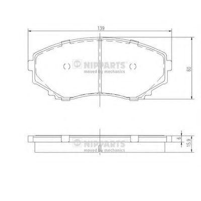 J3603046 NIPPARTS Колодки тормозные DA MPV 99- передние