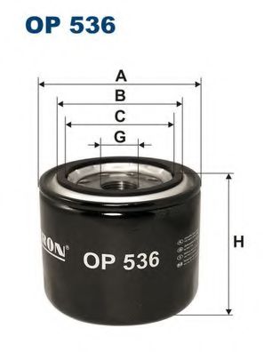 OP536 FILTRON Фильтр масляный MITSUBISHI/DA