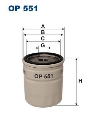 OP551 FILTRON Фильтр масляный OP551