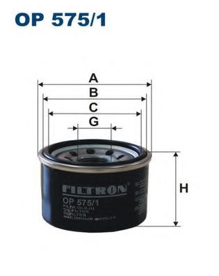 OP5751 FILTRON Фильтр масляный SMART FORTWO 07- 1.0 (W6011)