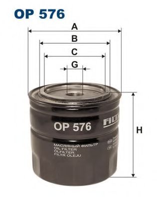 OP576 FILTRON Фильтр масляный OP576