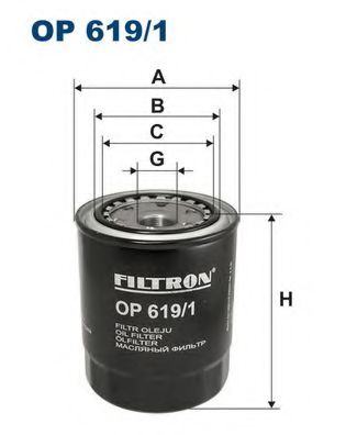 OP6191 FILTRON Фильтр масляный TOYOTA LAND CRUISER 120 03- 3.0 DIESEL