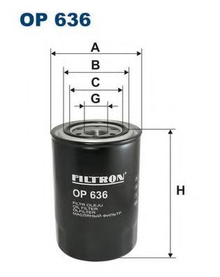 OP636 FILTRON Фильтр масляный MITSUBISHI PAJERO 94- 2.8-3.2 DIESEL