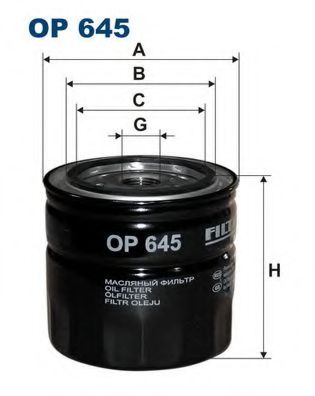 OP645 FILTRON Фильтр масляный OP645