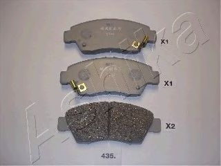 5004435 ASHIKA Комплект тормозных колодок, дисковый тормоз