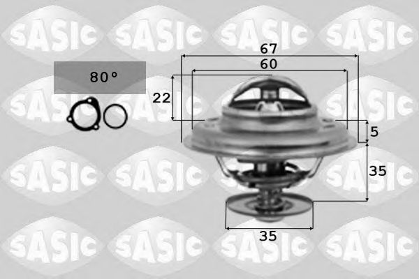 9000337 SASIC Термостат, охлаждающая жидкость