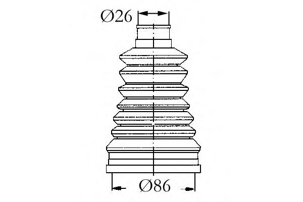 4003440 SASIC Пыльник шруса r19, clio symbol (302936)