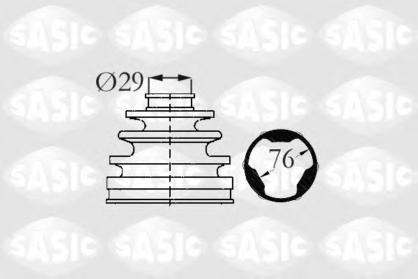 2873883 SASIC Пыльник ШРУСа PSA 206/306/307/BERLINGO/XSARA 96-