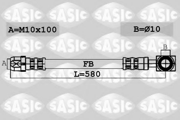 6606021 SASIC Тормозной шланг