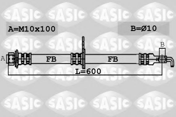 6606055 SASIC Тормозной шланг передний левый Toyota Corolla 01-