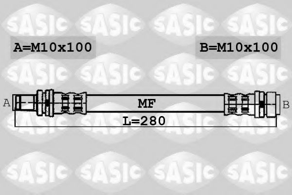 6606214 SASIC Шланг тормозной ford transit