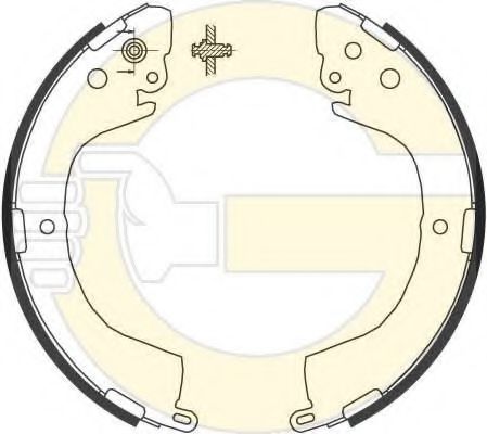 5186919 GIRLING колодки торм.бар. mitsubishi l200 2.5td 96-0101- (барабанные d270mm)
