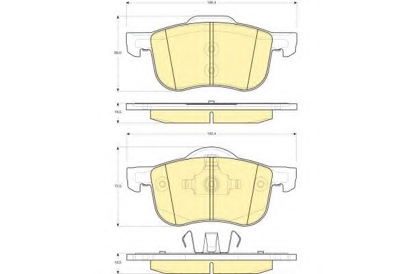 6113882 GIRLING Колодки тормозные VOLVO S6S7S8V7XC7 - передние