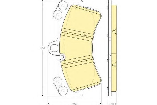 6115489 GIRLING Колодки тормозные AUDI Q7VOLKSWAGEN TOUAREGPORSHE CAYENNE 2> R18 передние