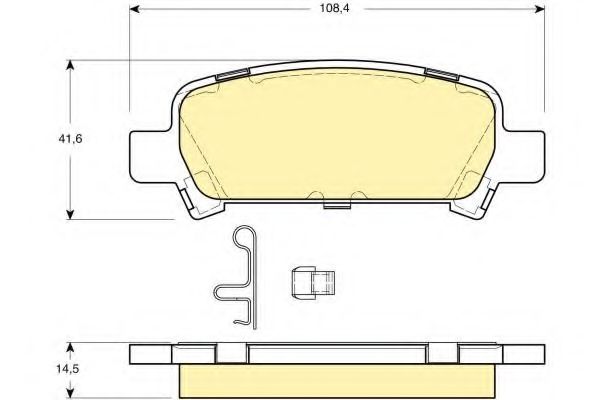 6132239 GIRLING Колодки тормозные SUBARU FORESTER 97-IMPREZA 98-LEGACY 98-OUTBACK - задние