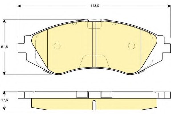 6132659 GIRLING Колодки тормозные DAEWOO NUBIRA >99CHEVROLET REZZO 1.61.82. >7 передние