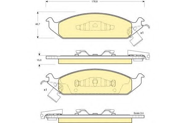 6140165 GIRLING колодки тормозные chrysler cirrus 94-00dodge stratus 95- передние