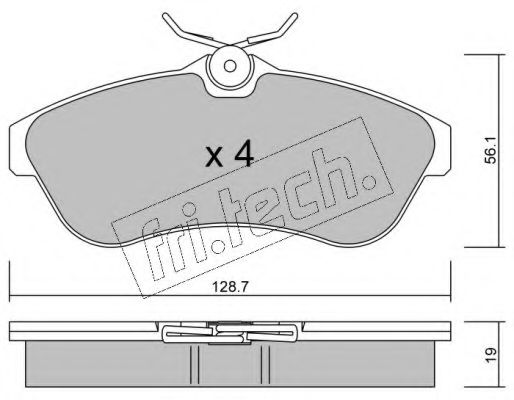 3380 FRI.TECH. Колодки тормозные дисковые передние Citroen C3 02-