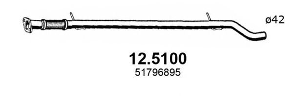 125100 ASSO Глушитель средн.часть