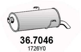 367046 ASSO Задняя часть глушителя