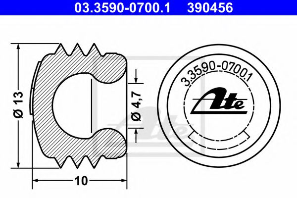 03359007001 ATE Колпачок BMW/MERCEDES/VOLVO пылезащитный (мин.10 шт.)
