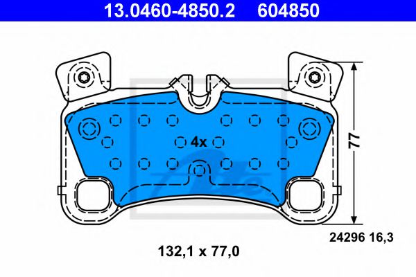 13046048502 ATE Колодки торм audi q7 vw tour 2.5-5.0 r 0210