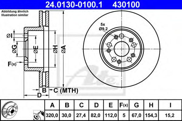 24013001001 ATE Тормозной диск