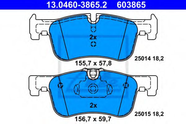13046038652 ATE Колодки тормозные BMW 1(F20)/2(F22) 10- 