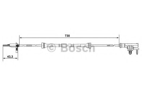 0265007637 BOSCH Датчик ABS MITSUBISHI COLT 1.1-1.5 4-