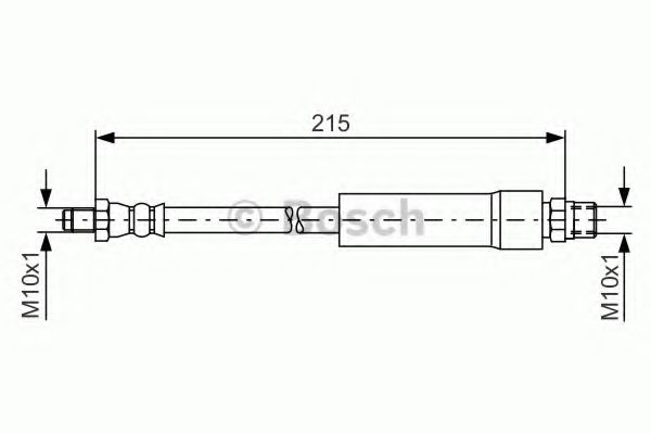 1987476142 BOSCH 1 987 476 142_шланг тормозной задний L215 Audi 81 2.-2.8 84-95