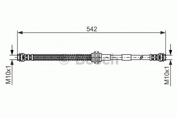 1987476325 BOSCH Шланг тормозной передний л=п VAG Q7/TOUAREG 06- Bosch