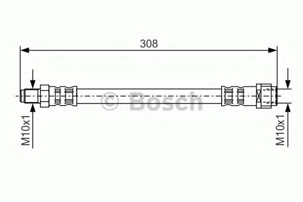 1987476427 BOSCH Шланг тормозной MB W202/W203 -07 задн.