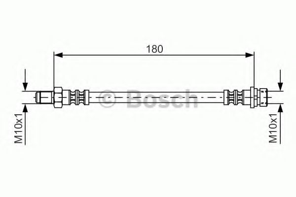 1987476887 BOSCH тормозной шланг задний 191мм