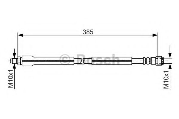 1987476949 BOSCH Шланг тормозной MB W211/W220 предн.
