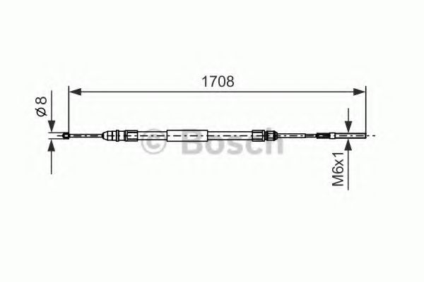 1987477531 BOSCH Трос ручного тормоза правый