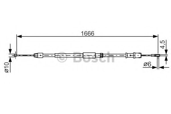 1987482032 BOSCH Трос стояночного тормоза Bosch
