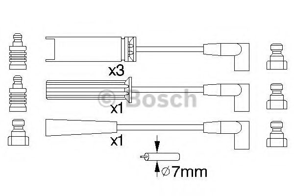 0986356739 BOSCH Провода высоковольтные комплект