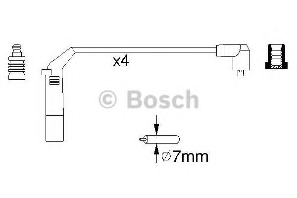 0986356898 BOSCH Провода высоковольтные комплект