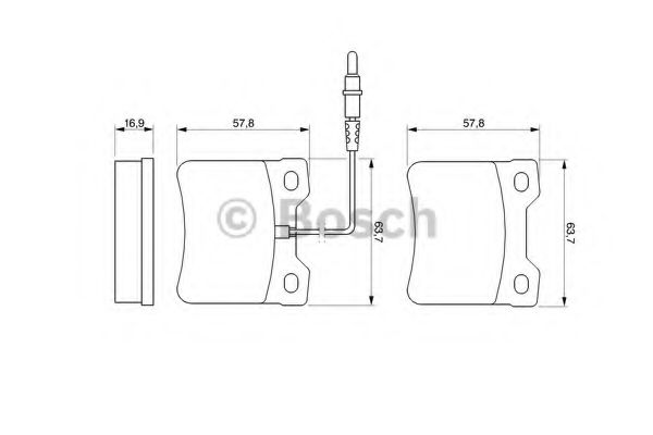 0986494000 BOSCH Колодки тормозные MERCEDES VITO W639 96-97 задние