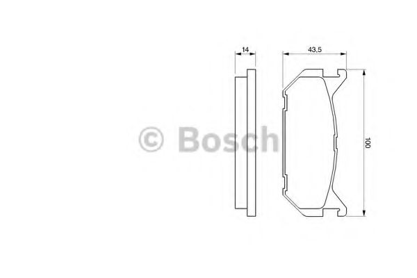 0986424266 BOSCH Колодки торм.задmazd a 626 91-(gdb1140)
