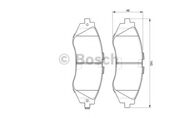 0986424474 BOSCH Колодки тормозные DAEWOO NUBIRA >99CHEVROLET REZZO 1.61.82. >7 передние