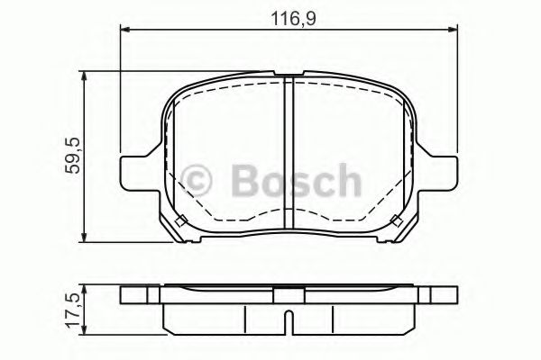 0986424639 BOSCH Колодки тормозные TOYOTA CAMRYPREVIA 2.2-3. 96-LEXUS RX3 -3 передние
