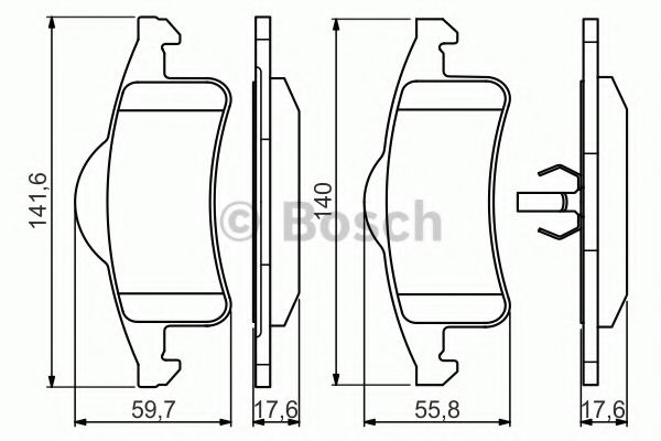 0986424665 BOSCH Колодки торм.зад.G.CHEROKEE (GDB4127)