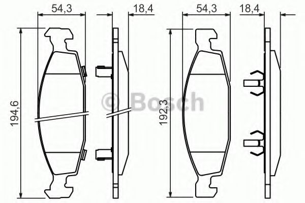 0986424666 BOSCH Колодки тормозные 